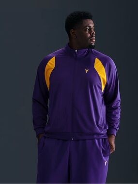 Nike Kobe Bryant Dri-FIT Performance Knit Jacket Size 3XL Lakers purple/gold